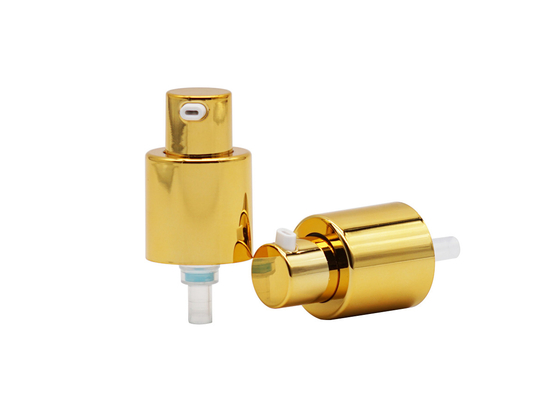 Shiny Gold Lotion Pump 20mm Aluminum Foam Pump Cosmetic Treatment Pump
