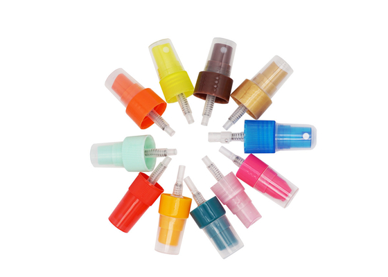 Colorful Cosmetic Fine Mist Perfume Sprayer Pump Custom Half Cap Spray Pump