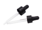 15mm 18mm 24mm Black Glass Dropper Pipette Smooth Plastic Cap For Bottles