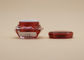 Diamond Cosmetic Cream Containers , Red Color Arcylic Small Cosmetic Pots