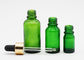 Skin Care Green Color Essential Oil Dropper Bottles With Aluminum Dropper
