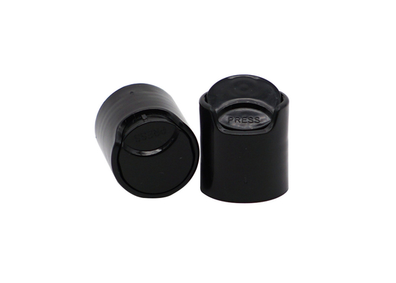 24mm Cylinder Black Plastic Top Cap Cosmetic PP Plastic Screw 32mm Nonspill