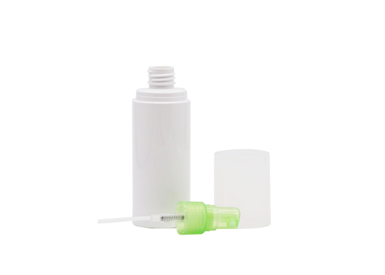 Plastic Cosmetic Spray Bottle Fine Mist Pet 100ml White Cylinder