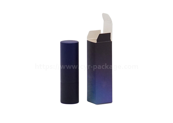 Aluminum Lipstick Tube 3.5g Cylinder Magnetic Container With Paper Package