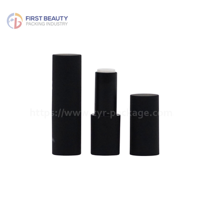 Cosmetic Black Empty Lipstick Container Magnetic Cylinder 5g