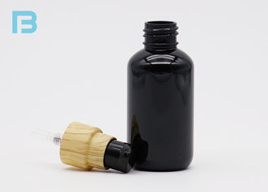 Solid Black 30ml Refillable Plastic Spray Bottles Pet Plastic Bottles Round Shoulder