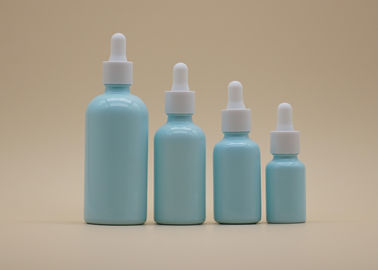 Blue Coating Essential Oil Dropper Bottles White Ceramic Bottle For Personal Care