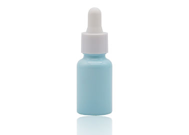 Bluish Color Coating Essential Oil Dropper Bottles White Ceramic Bottle 30ml