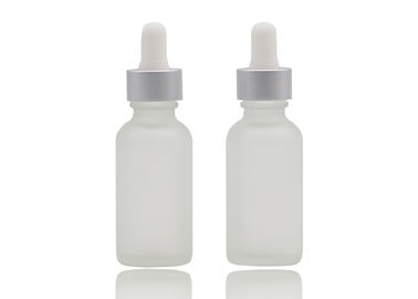 Frosted Transparent Essential Oil Dropper Bottles 30ml , Cosmetic Glass Dropper Bottles