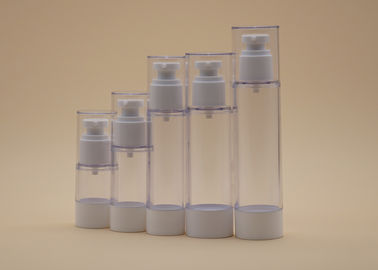 Luxury Airless Spray Bottle , Transparent Plastic Airless Pump Bottles