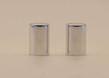 Silver Aluminum Perfume Bottle Caps Cylinder Shape PP Plastic Inner