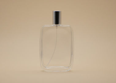 100ml Cosmetic Spray Bottle , Rectangle Perfume Bottle Silk Screen Printing