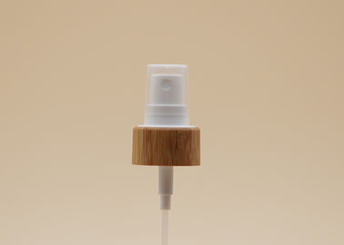 24mm White Mist Sprayer Pump Bamboo Sheathed Half Cap For Personal Care