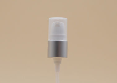 18mm Cosmetic Treatment Pumps Matt Silver Closure White PP Half Cap