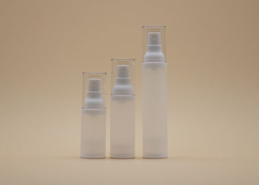 Frosted Slim Airless Cosmetic Bottles White Spray Pump Easy Refill Stable Performance