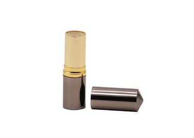 Silver Grey Aluminum Lip Balm Tubes 3.5g Pointed Lipstick Container