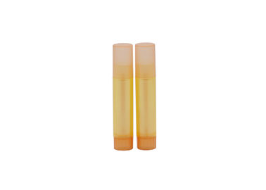 3.5g Plastic Empty Mini Unique Lip Balm Containers Orange Slim Lip Balm Tubes