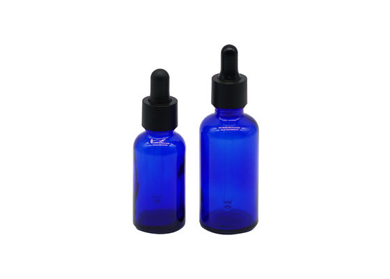 ISO9001 15ml Cobalt Blue Tincture  Dropper Bottles Glass Shelled