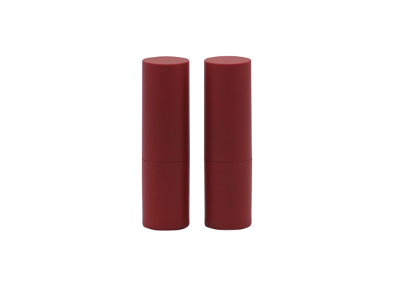 Plastic Plum Color Cylinderical Lip Balm Container Tube