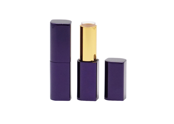 UV Coating Rhombus Shape Aluminum Lip Balm Tubes Cute