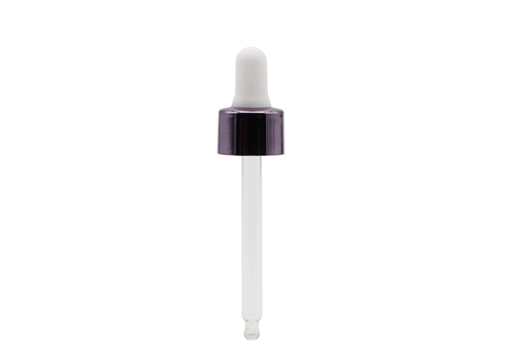 Aluminum  18/410 Glass Eye Dropper Pipette Silicone Teat