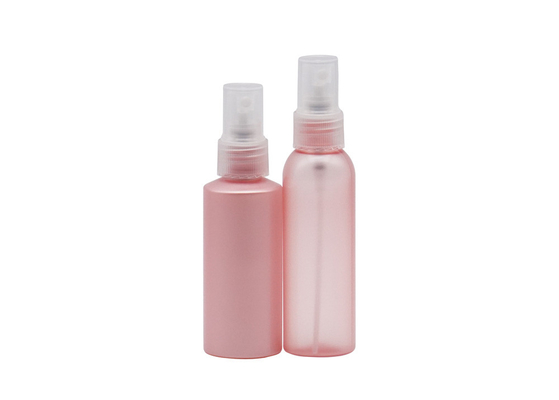 Plastic Fine Mist Spray Bottle 100Ml Round Pink Color 60Ml