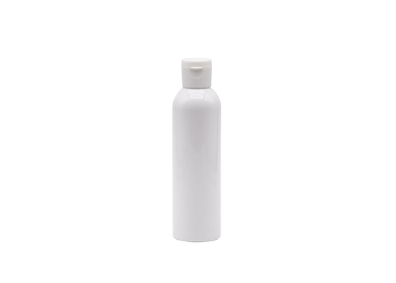180ml Plastic Bottle White Cosmetic Shampoo Bottle With 24mm Disc Top Cap