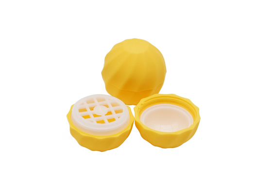 Small MOQ Yellow Cosmetic Lip Balm Tube 7g Plastic Ball Shape Lip Balm Tube