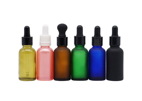 Empty Glass Dropper Bottle Various Colors Essential Oil Bottle With Different Droppers