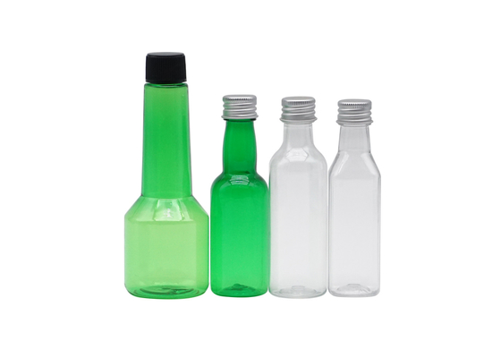 Plastic Green Color Cosmetic Spray Bottle 100ml Long Neck Size Screw Hot Stamping