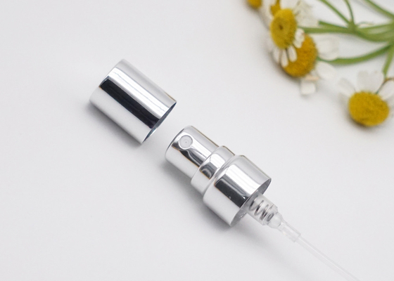 Aluminum Mist Perfume Spray Pump Screw For Glass Bottles Shiny Silver With Cap