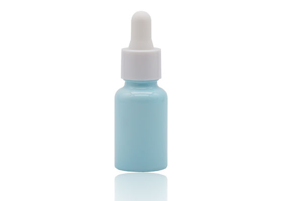 quality  Bluish Color Coating Essential Oil Dropper Bottles White Ceramic Bottle 30ml factory