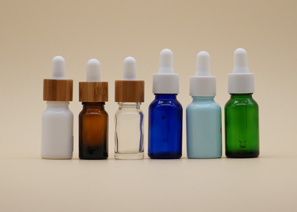 Amber Empty Essential Oil Bottles Color Coating White ...