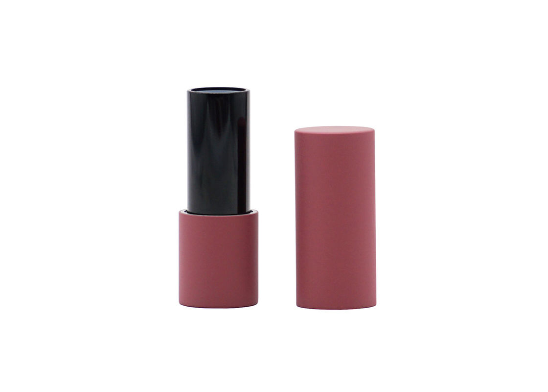 Pale Mauve Color Lip Balm Tubes Velvet Texture Aluminum Lipstick