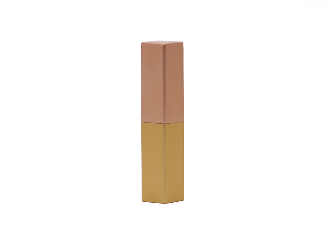 Gold Square Vintage Metal Aluminum Lip Balm Tube Bulk