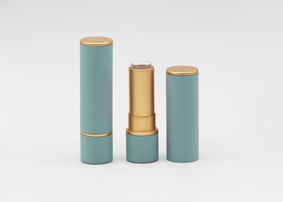 3.5g Light Green Lipstick Tube Cosmetic Aluminum Container