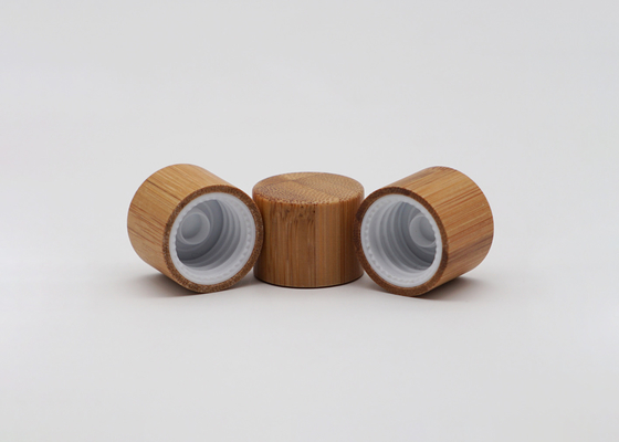 Bamboo Covered Plastic Screw Cap With Insert For Bottles 24mm