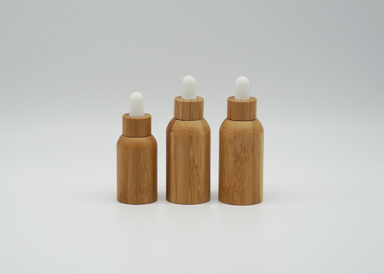 Bamboo 100ml Essential Oil Bottle 50ml Cosmetic Glass Inner Dropper