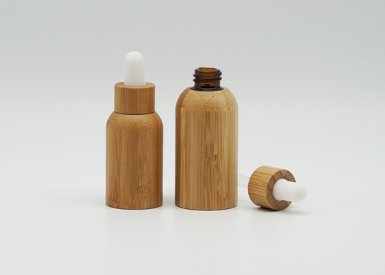 Bamboo 100ml Essential Oil Bottle 50ml Cosmetic Glass Inner Dropper