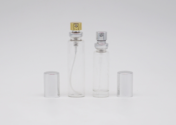 Cosmetic Perfume 3ml Cylinder Tester Glass Spray Bottle With Aluminum Sprayer