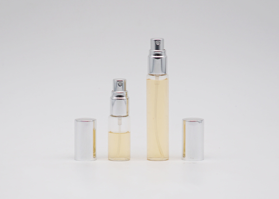 Cosmetic Perfume 3ml Cylinder Tester Glass Spray Bottle With Aluminum Sprayer