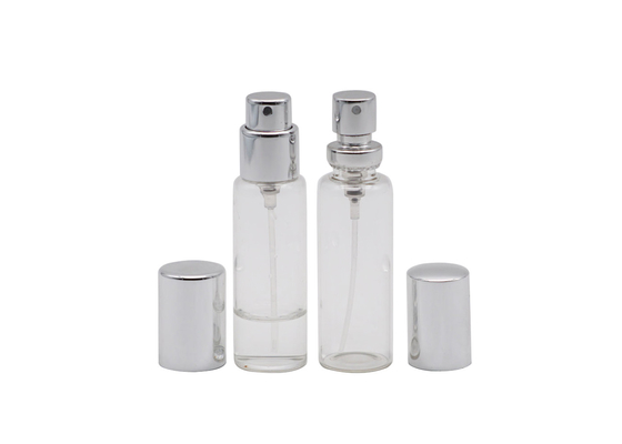 Cosmetic Perfume 3ml Cylinder Tester Glass Spray Bottle With Aluminum Sprayer