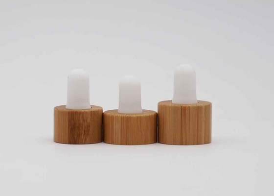 18mm 20mm Bamboo Dropper Cap Essential Oil For Glass Bottle