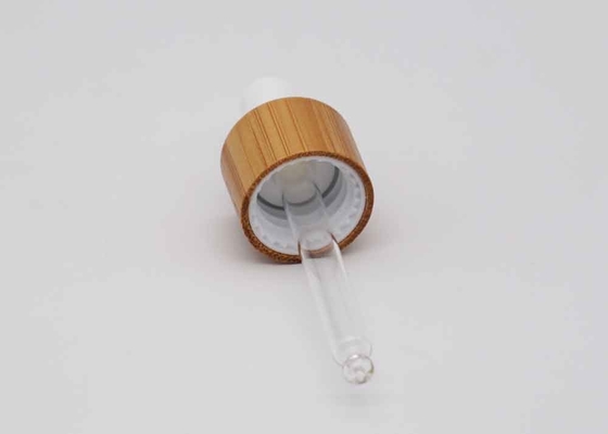 18mm 20mm Bamboo Dropper Cap Essential Oil For Glass Bottle