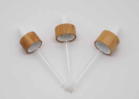 18mm 20mm Bamboo Dropper Cap Essential Oil For Glass Bottle