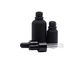 Frosted Black Essential Oil Bottles 50ml Cylinder Package Screen Printing