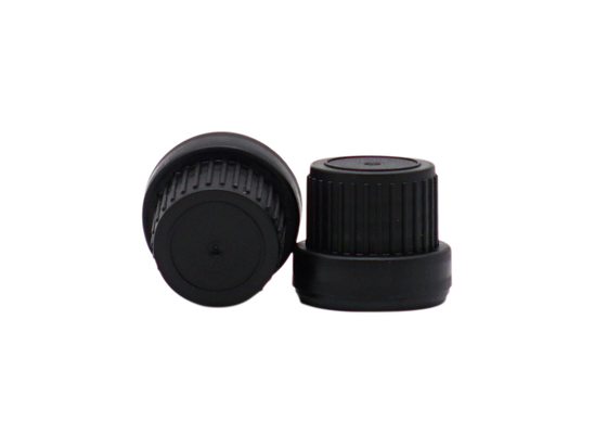 18mm Black Screw Cap Top CRC Child Resistant Comes Complete With Dropper Insert