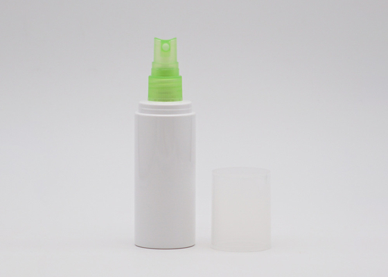 Plastic Cosmetic Spray Bottle Fine Mist Pet 100ml White Cylinder