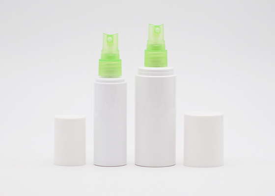 Plastic Cosmetic Spray Bottle Fine Mist Pet 100ml White Cylinder