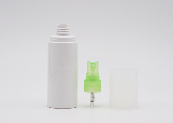 Plastic Cosmetic Spray Bottle Fine Mist Pet 100ml White Cylinder